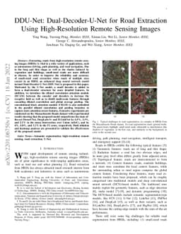 DDU-Net: Dual-Decoder-U-Net for Road Extraction Using High-Resolution
  Remote Sensing Images