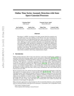 Online Time Series Anomaly Detection with State Space Gaussian Processes