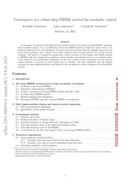 Convergence of a robust deep FBSDE method for stochastic control