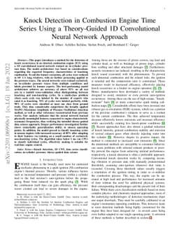 Knock Detection in Combustion Engine Time Series Using a Theory-Guided
  1D Convolutional Neural Network Approach