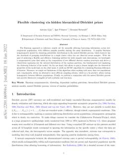 Flexible clustering via hidden hierarchical Dirichlet priors
