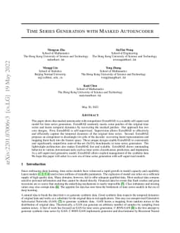 Time Series Generation with Masked Autoencoder