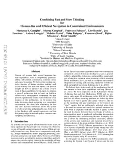 Combining Fast and Slow Thinking for Human-like and Efficient Navigation
  in Constrained Environments