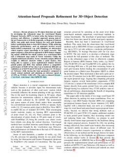 Attention-based Proposals Refinement for 3D Object Detection
