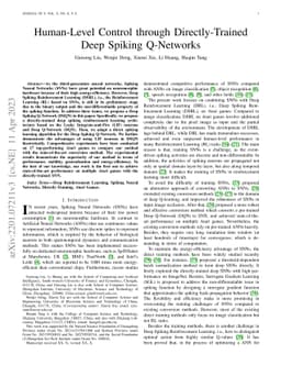 Human-Level Control through Directly-Trained Deep Spiking Q-Networks