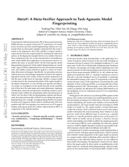MetaV: A Meta-Verifier Approach to Task-Agnostic Model Fingerprinting