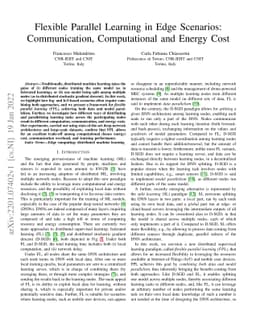 Flexible Parallel Learning in Edge Scenarios: Communication,
  Computational and Energy Cost
