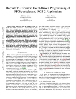 ReconROS Executor: Event-Driven Programming of FPGA-accelerated ROS 2
  Applications