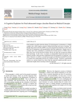 A Cognitive Explainer for Fetal ultrasound images classifier Based on
  Medical Concepts