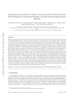 Experimental Large-Scale Jet Flames' Geometrical Features Extraction for
  Risk Management Using Infrared Images and Deep Learning Segmentation Methods