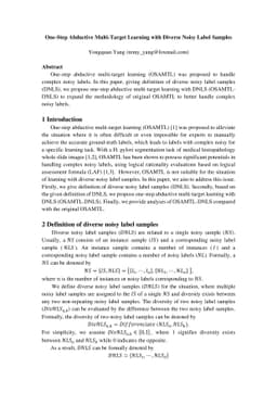 One-Step Abductive Multi-Target Learning with Diverse Noisy Label
  Samples