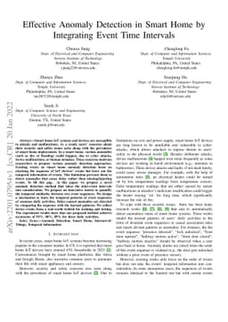 Effective Anomaly Detection in Smart Home by Integrating Event Time
  Intervals