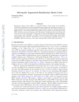 Metropolis Augmented Hamiltonian Monte Carlo