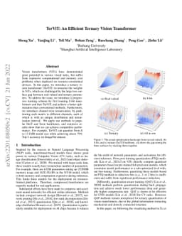 TerViT: An Efficient Ternary Vision Transformer