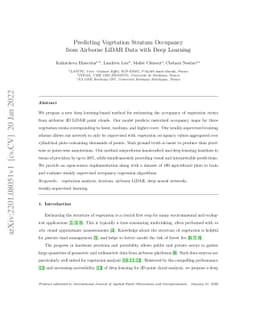 Predicting Vegetation Stratum Occupancy from Airborne LiDAR Data with
  Deep Learning