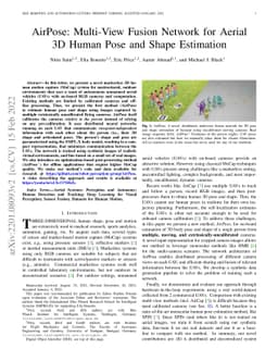 AirPose: Multi-View Fusion Network for Aerial 3D Human Pose and Shape
  Estimation