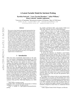 A Latent-Variable Model for Intrinsic Probing