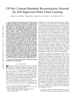 CP-Net: Contour-Perturbed Reconstruction Network for Self-Supervised
  Point Cloud Learning