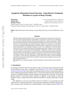 Symplectic Momentum Neural Networks -- Using Discrete Variational
  Mechanics as a prior in Deep Learning