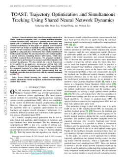 TOAST: Trajectory Optimization and Simultaneous Tracking using Shared
  Neural Network Dynamics