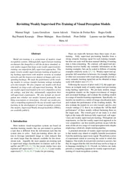 Revisiting Weakly Supervised Pre-Training of Visual Perception Models