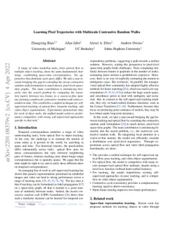 Learning Pixel Trajectories with Multiscale Contrastive Random Walks