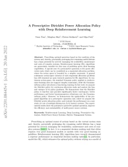 A Prescriptive Dirichlet Power Allocation Policy with Deep Reinforcement
  Learning