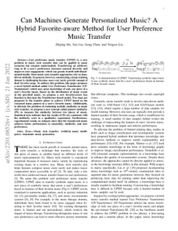 Can Machines Generate Personalized Music? A Hybrid Favorite-aware Method
  for User Preference Music Transfer