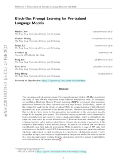 Black-box Prompt Learning for Pre-trained Language Models
