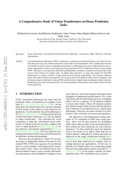 A Comprehensive Study of Vision Transformers on Dense Prediction Tasks
