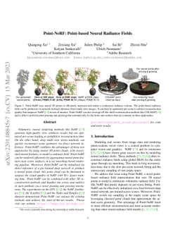 Point-NeRF: Point-based Neural Radiance Fields