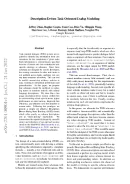 Description-Driven Task-Oriented Dialog Modeling