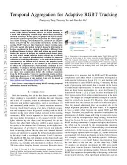 Temporal Aggregation for Adaptive RGBT Tracking