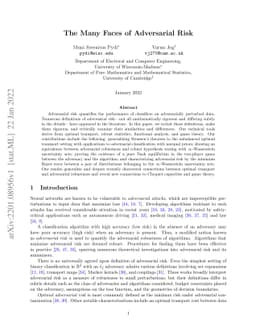 The Many Faces of Adversarial Risk