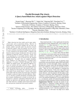Parallel Rectangle Flip Attack: A Query-based Black-box Attack against
  Object Detection