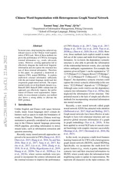 Chinese Word Segmentation with Heterogeneous Graph Neural Network