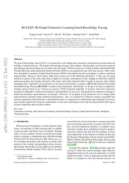 Bi-CLKT: Bi-Graph Contrastive Learning based Knowledge Tracing