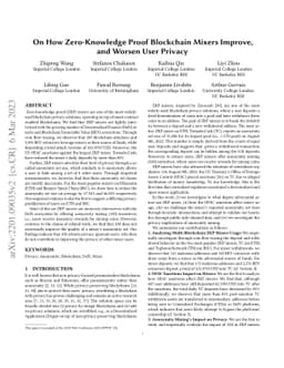 On How Zero-Knowledge Proof Blockchain Mixers Improve, and Worsen User
  Privacy