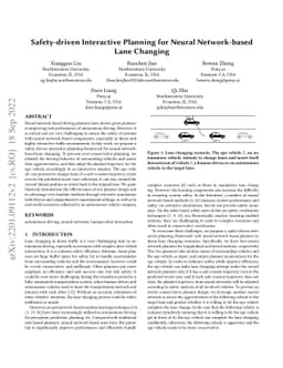 Safety-driven Interactive Planning for Neural Network-based Lane
  Changing