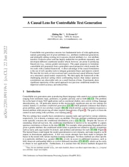A Causal Lens for Controllable Text Generation