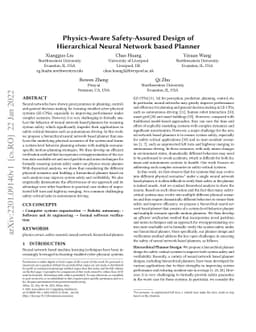 Physics-Aware Safety-Assured Design of Hierarchical Neural Network based
  Planner