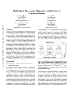 Multi-Agent Adversarial Attacks for Multi-Channel Communications