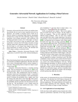 Generative Adversarial Network Applications in Creating a Meta-Universe