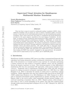 Supervised Visual Attention for Simultaneous Multimodal Machine
  Translation
