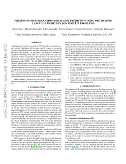 Polyphone disambiguation and accent prediction using pre-trained
  language models in Japanese TTS front-end