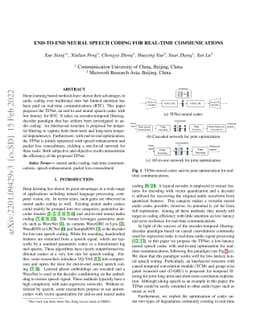 End-to-End Neural Speech Coding for Real-Time Communications