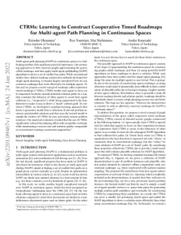 CTRMs: Learning to Construct Cooperative Timed Roadmaps for Multi-agent
  Path Planning in Continuous Spaces