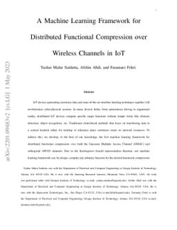 A Machine Learning Framework for Distributed Functional Compression over
  Wireless Channels in IoT