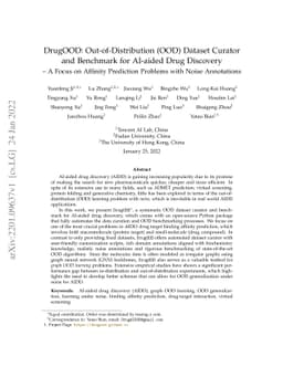 DrugOOD: Out-of-Distribution (OOD) Dataset Curator and Benchmark for
  AI-aided Drug Discovery -- A Focus on Affinity Prediction Problems with Noise
  Annotations