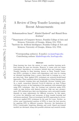 A Review of Deep Transfer Learning and Recent Advancements
